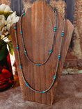 Load image into Gallery viewer, Everyday Graduated Pearls with Turquoise Necklace