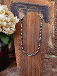 Load image into Gallery viewer, 8mm Sterling Silver Pearls and Turquoise Necklace