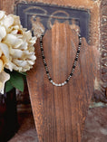 Load image into Gallery viewer, "Darlin" Sterling Silver Pearl and Black Onyx Necklace - Online Exclusive