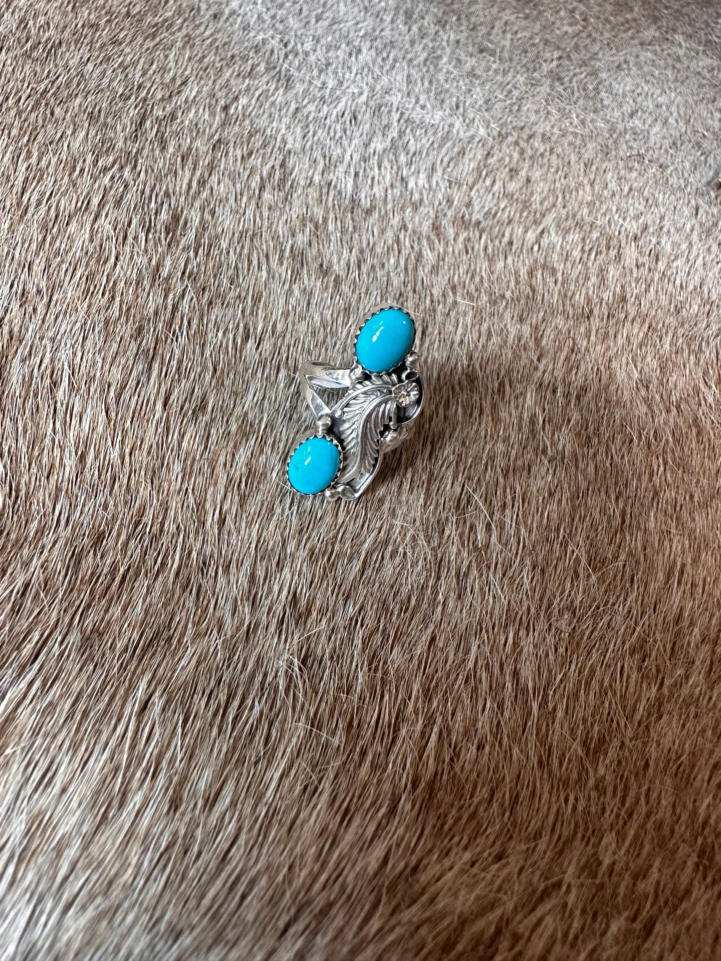 Feather Turquoise Ring