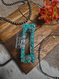 Load image into Gallery viewer, SCRIPTUR356 Custom Verse Turquoise Hair Claw Clip