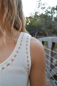 Load image into Gallery viewer, Buck Stitch Tank Top in White