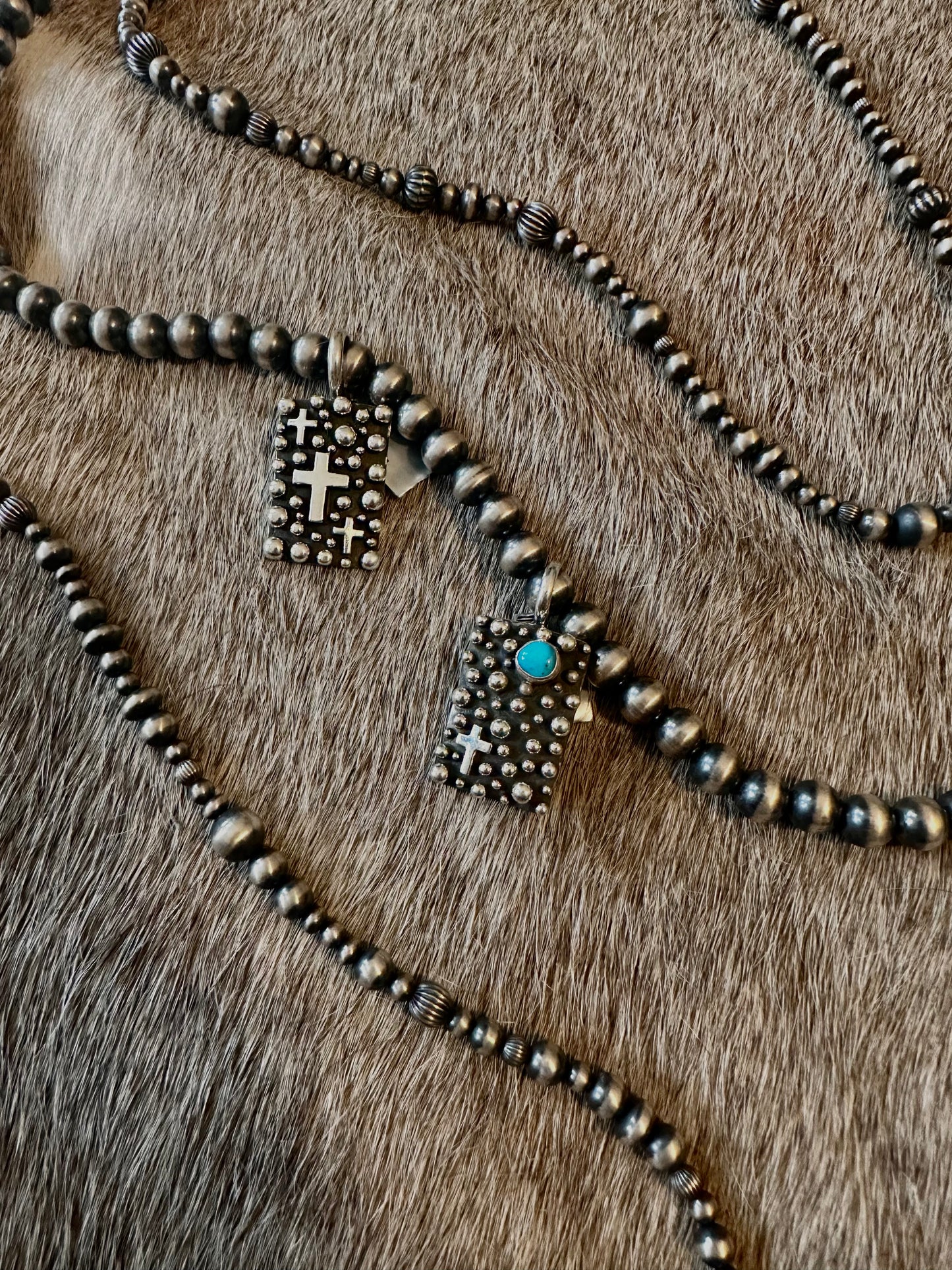 Cross Pendant with Turquoise Stone