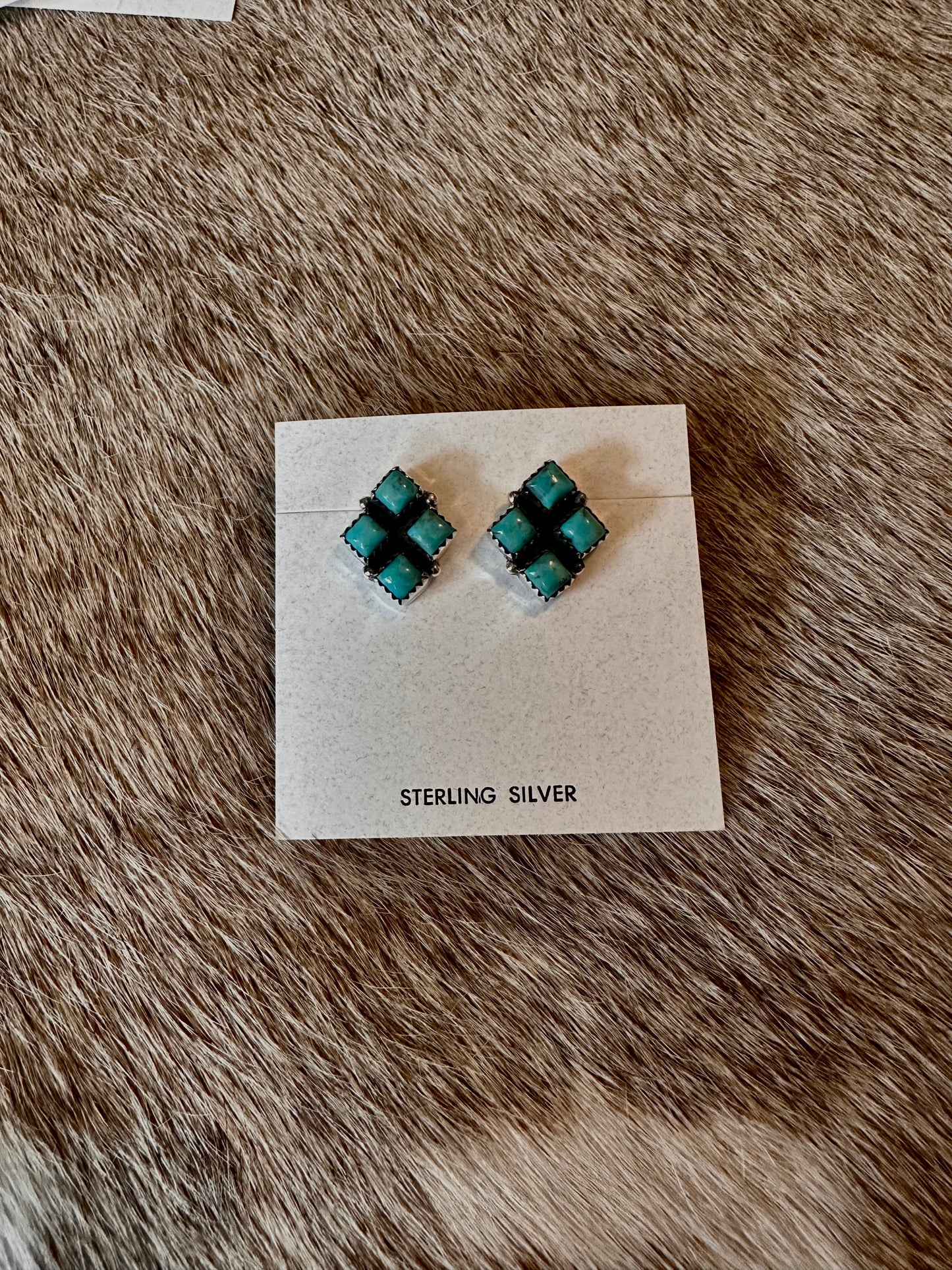 Diamond Turquoise Earrings