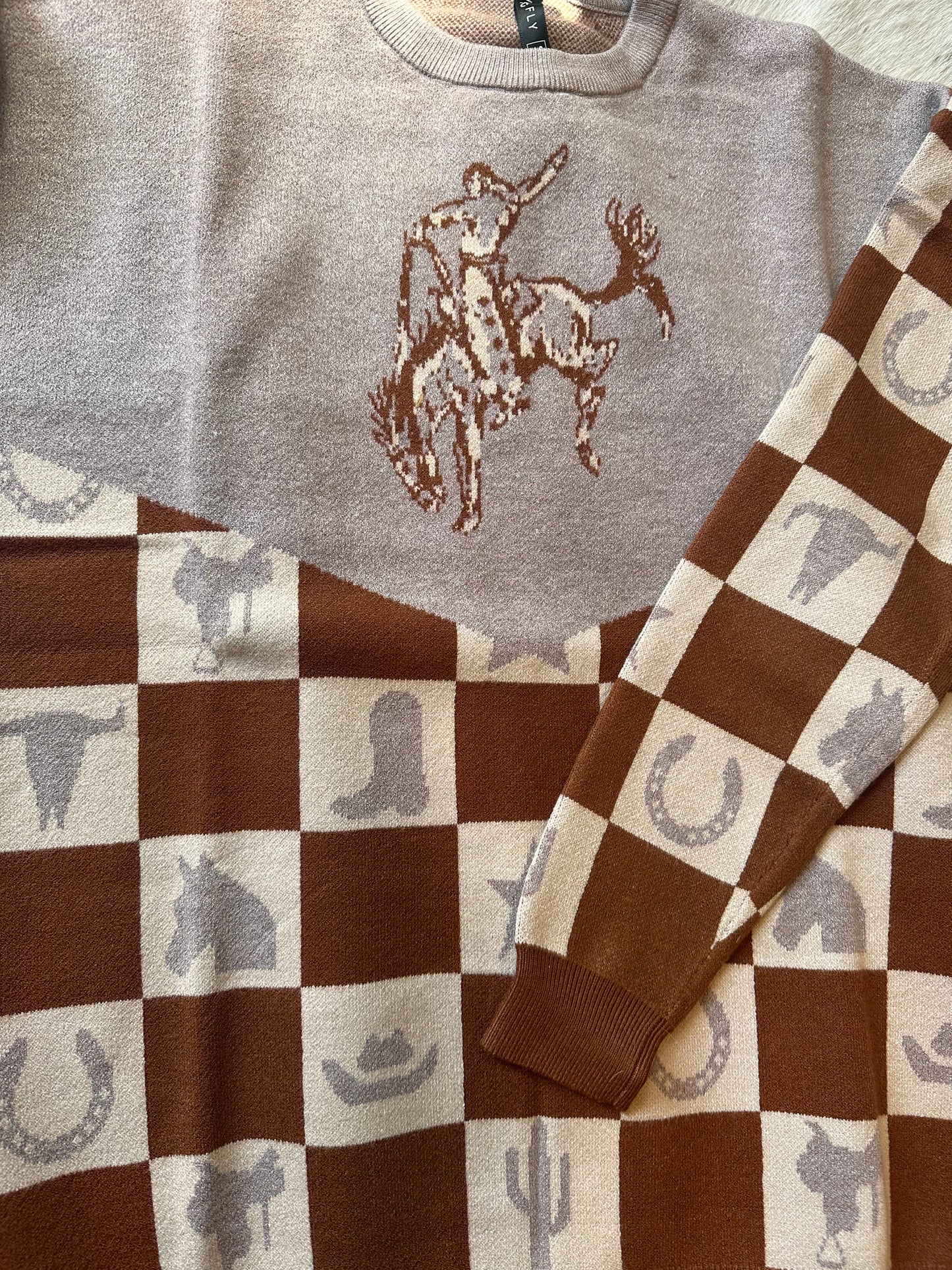 Wild Checkmate Sweater