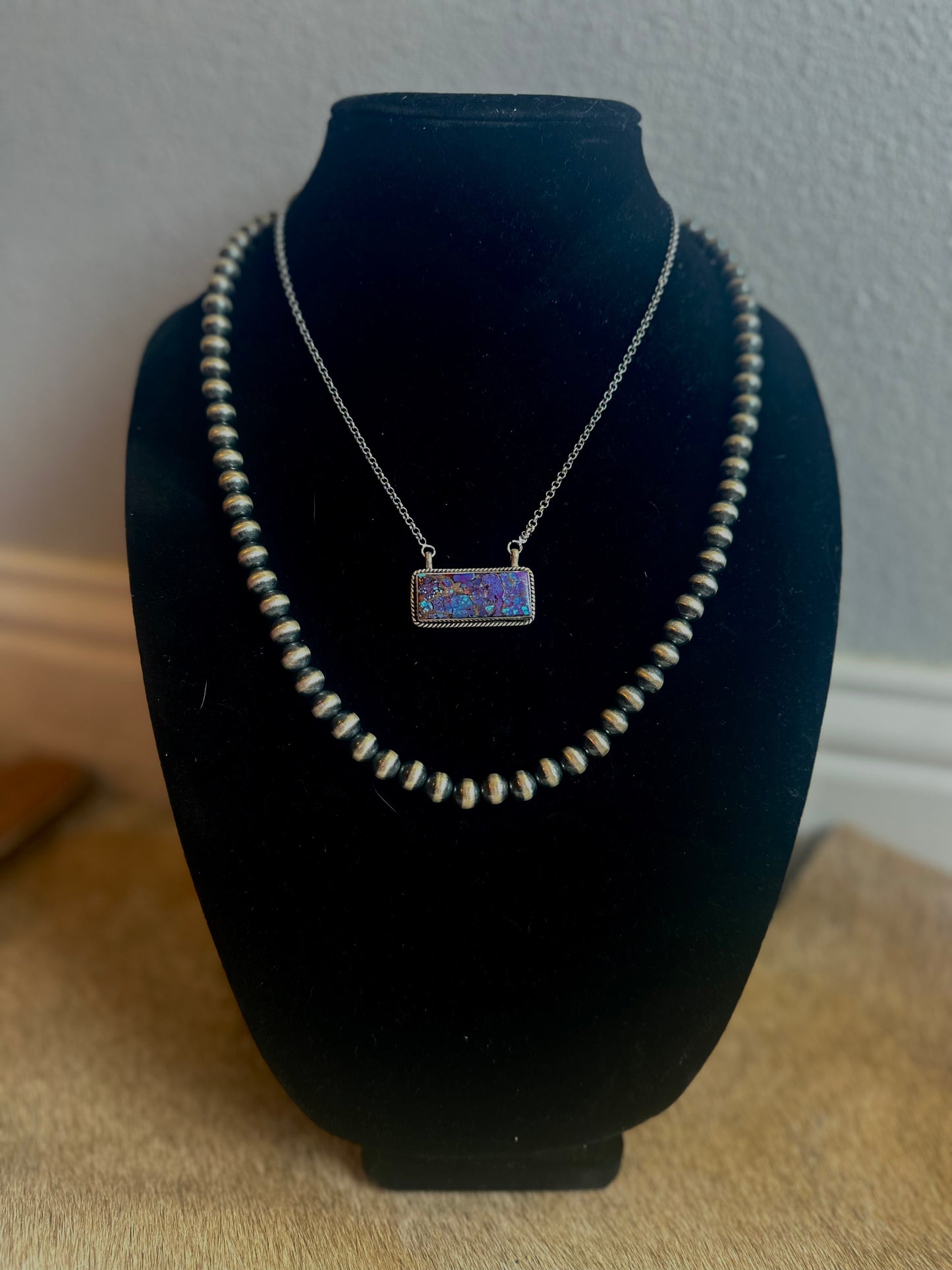 Hada Purple Mojave Bar Necklace