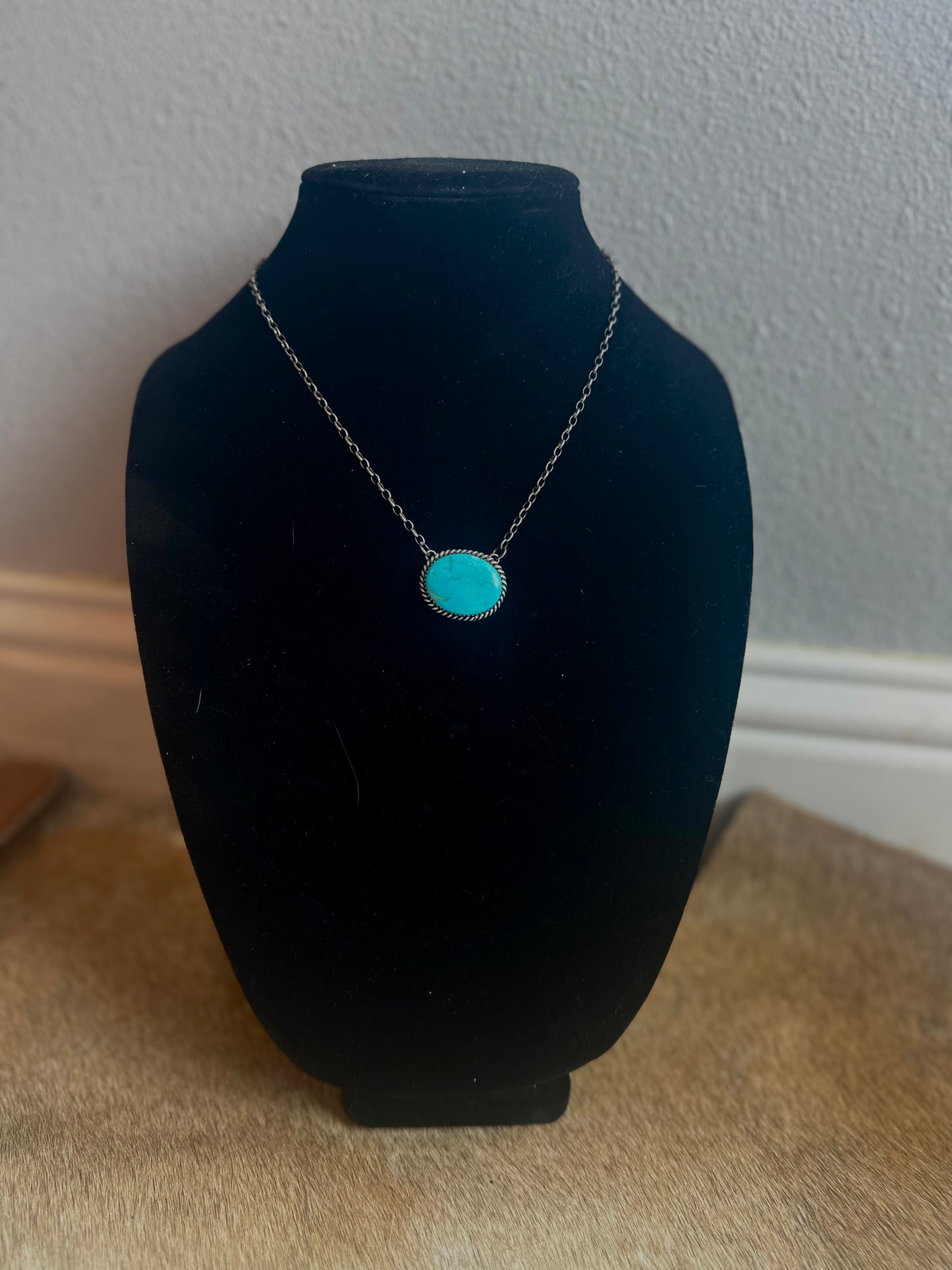 Freda Navajo Kingman Turquoise Necklace