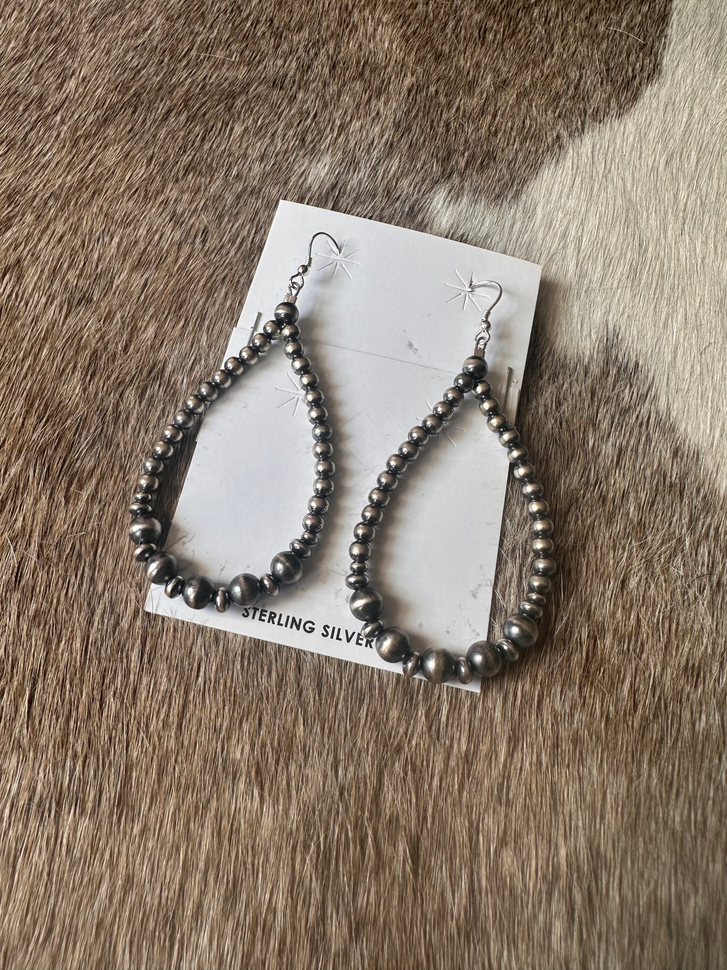 Navajo Pearls Teardrop Earrings