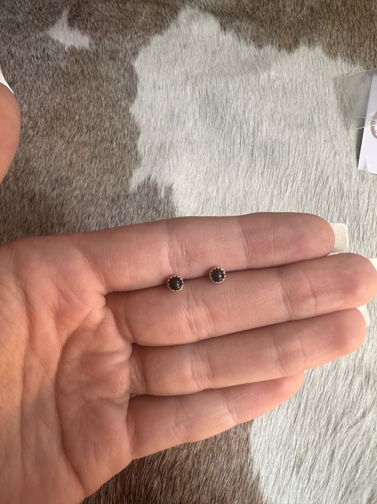 Mini Black Onyx Studs