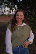 Load image into Gallery viewer, Evelyn Sweater Vest in Sage
