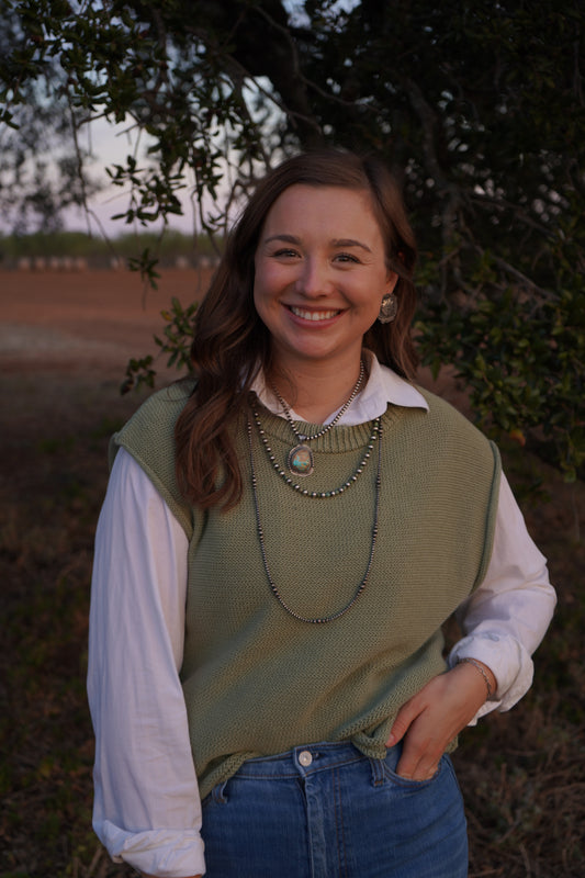 Evelyn Top in Sage