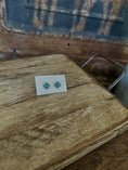 Load image into Gallery viewer, Detailed Small Turquoise Studs
