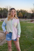 Load image into Gallery viewer, Lacie Pastel Strip Button Down Top
