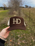 Load image into Gallery viewer, HD Brand Mesh Trucker Hat -Dark Brown
