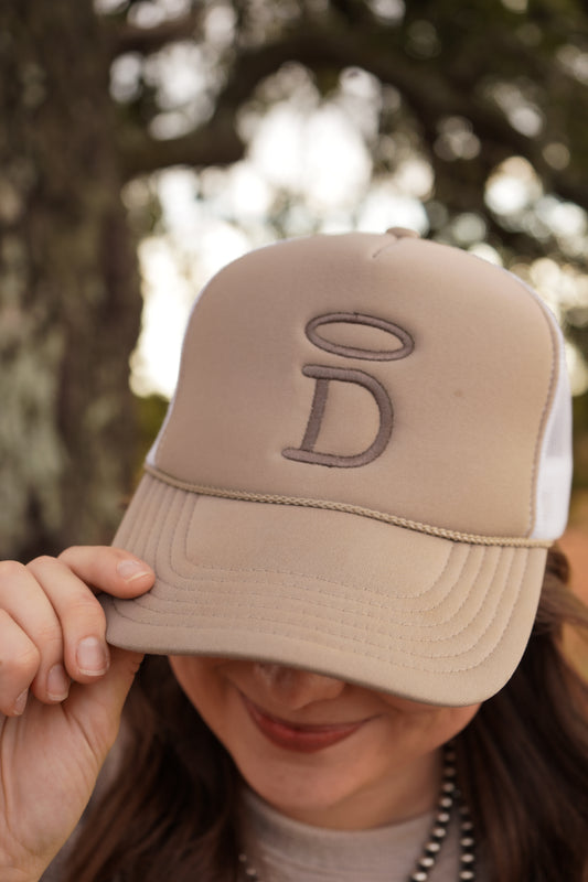 Halo D Brand Foam Trucker Hat - Khaki