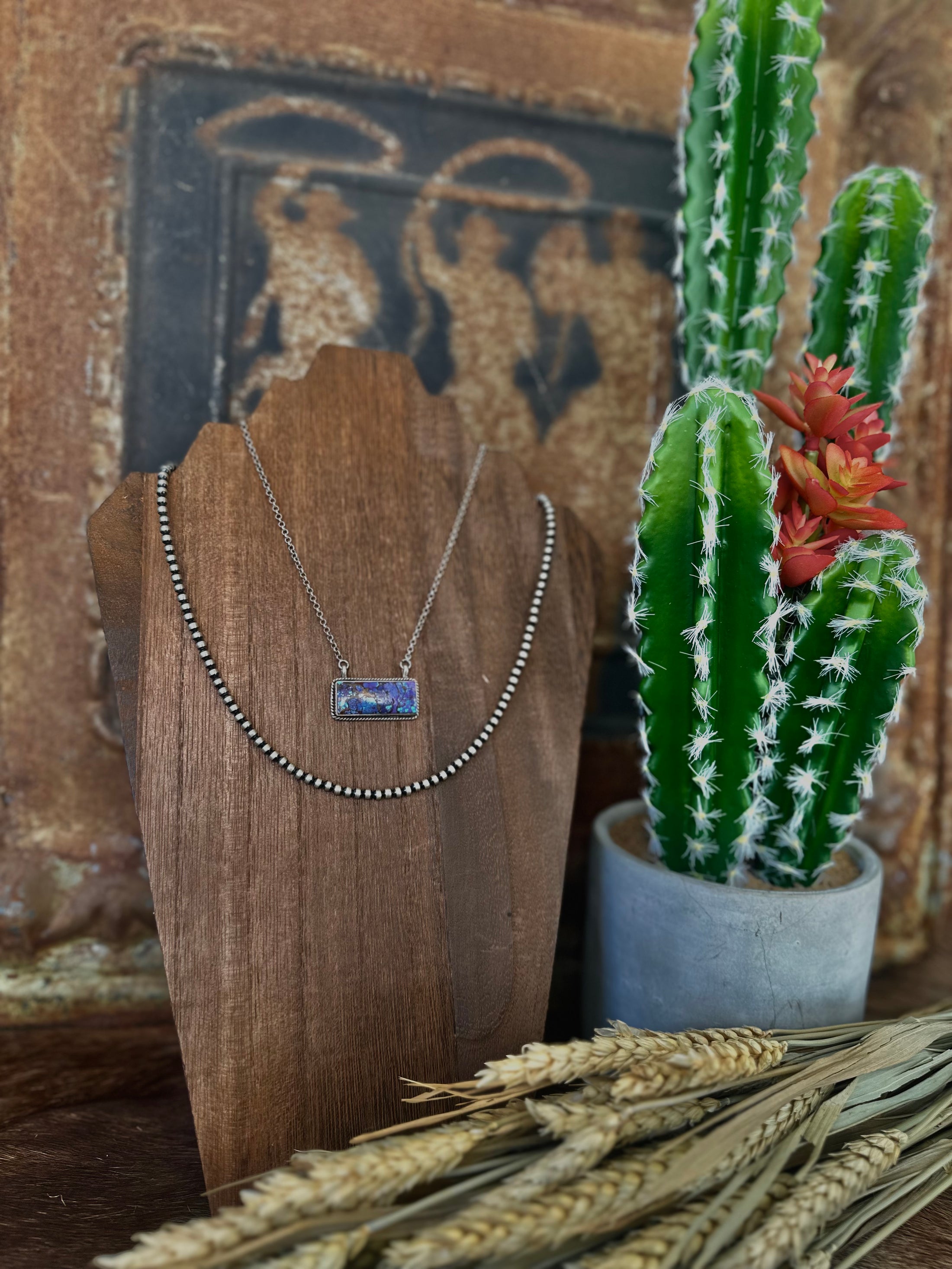 Hada Purple Mojave Bar Necklace