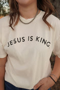 Load image into Gallery viewer, Jesus is King Tee in Cream
