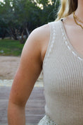 Load image into Gallery viewer, Buck Stitch Tank Top in Natural
