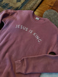 Load image into Gallery viewer, Jesus is King Sweatshirt in Pink
