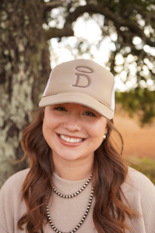 Halo D Brand Foam Trucker Hat - Khaki