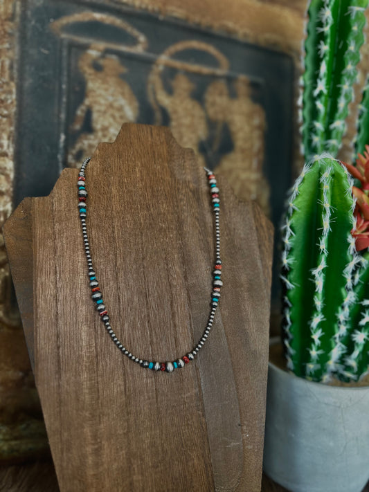 Sawyer Navajo and Turquoise/Spiny Necklace