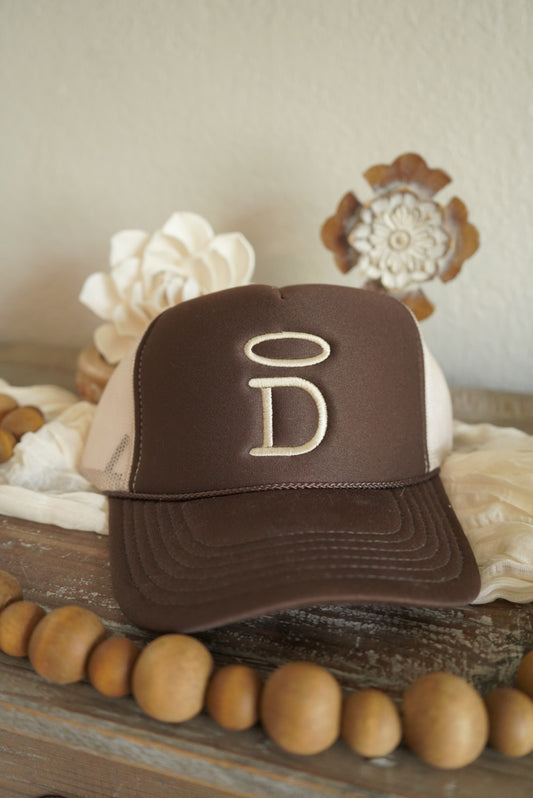 Halo D Brand Foam Trucker Hat - Dark Brown
