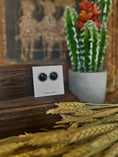 Load image into Gallery viewer, Black Onyx Circle Earrings
