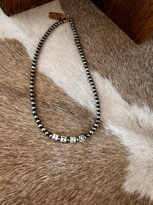 1720 Sterling Silver Pearl Necklace - Mustard Seed Verse (Matthew 17:20)