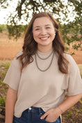Load image into Gallery viewer, Cozy Knit Tee in Oat
