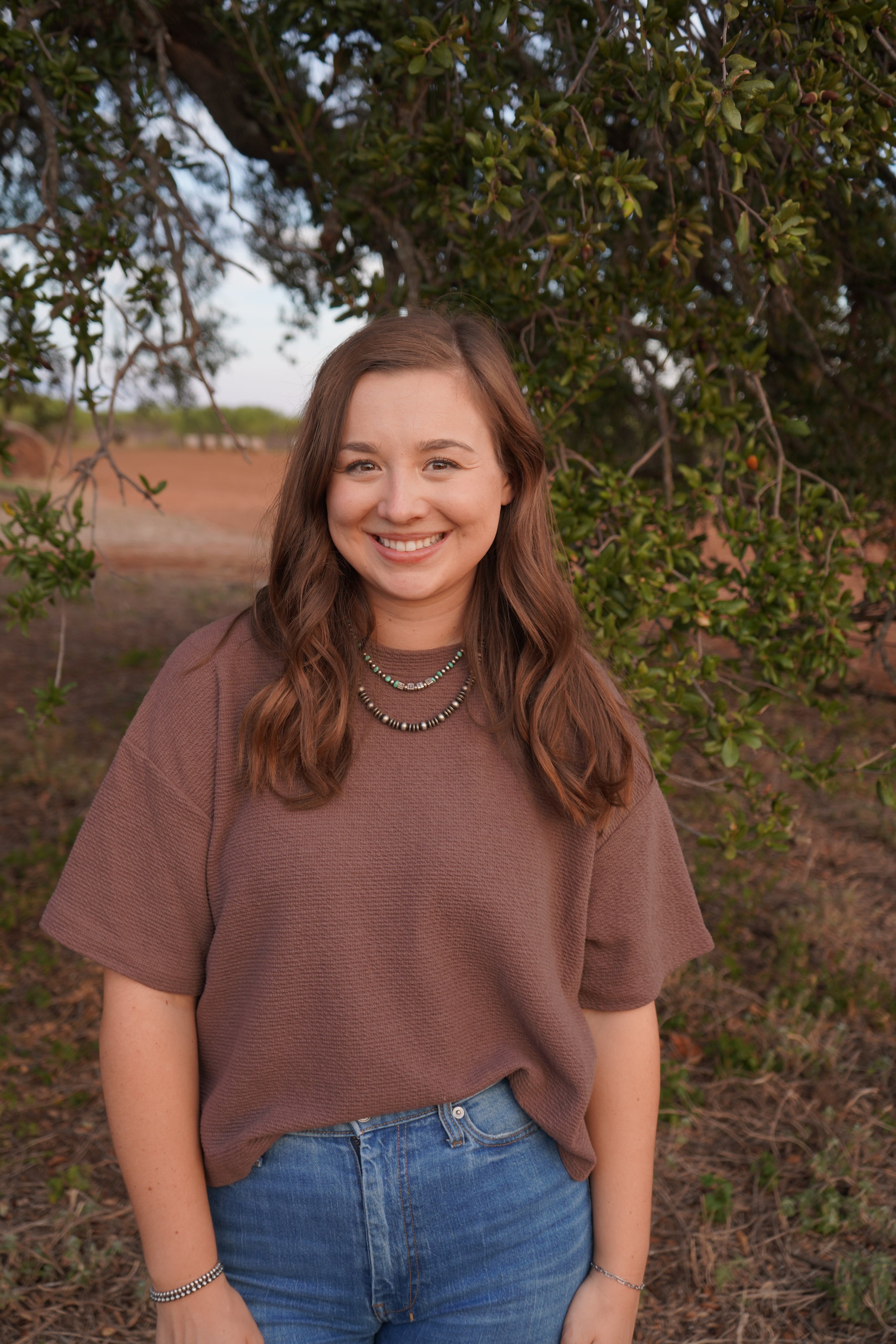 Cozy Knit Tee in Mocha