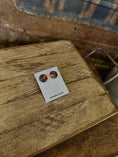 Load image into Gallery viewer, Zoie Pink Dahlia Circle Earrings
