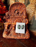 Load image into Gallery viewer, Brenham Turquoise Stone Hoop Earrings
