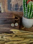 Load image into Gallery viewer, Vintage Concho with Turquoise Earrings
