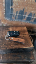 Load image into Gallery viewer, SCRIPTUR356 Custom Verse Leather Keychain
