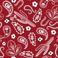 Load image into Gallery viewer, Red Paisley Cactus Headband
