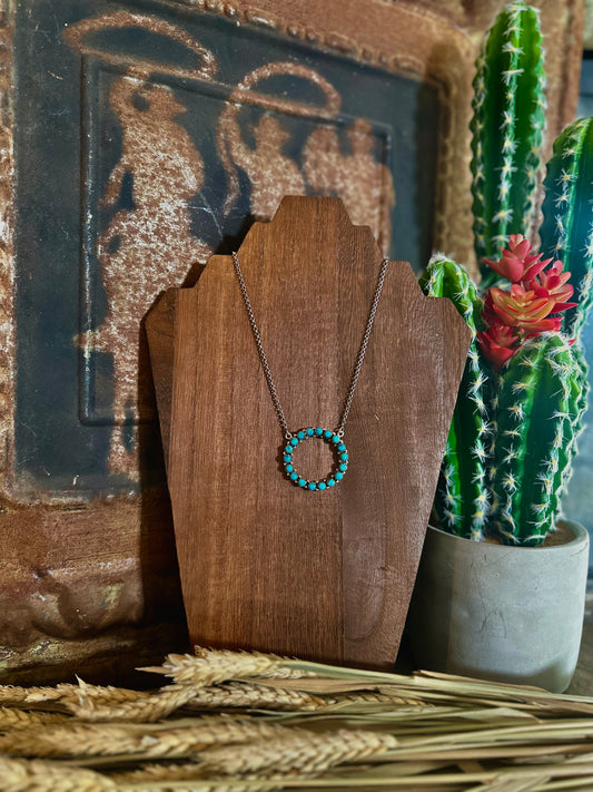 Josie Turquoise Circle Necklace