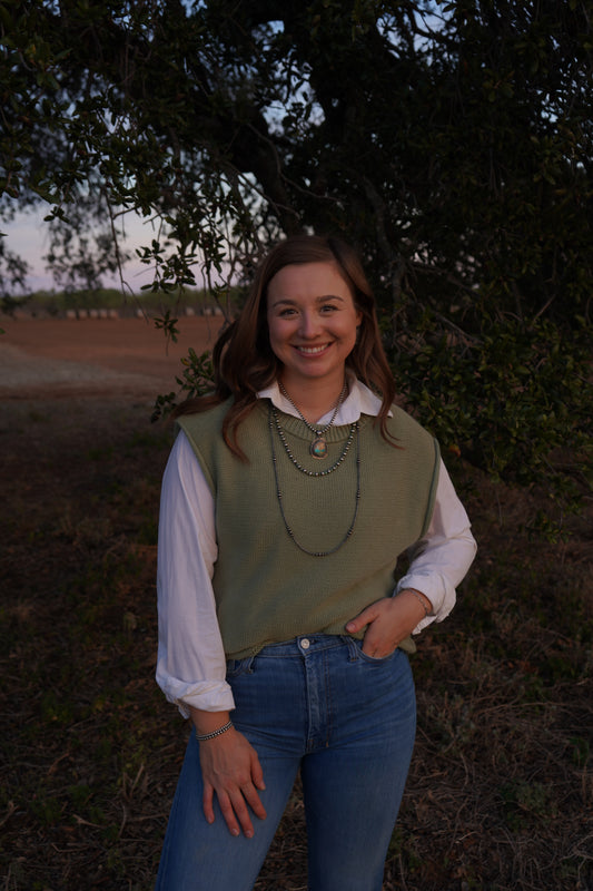 Evelyn Top in Sage