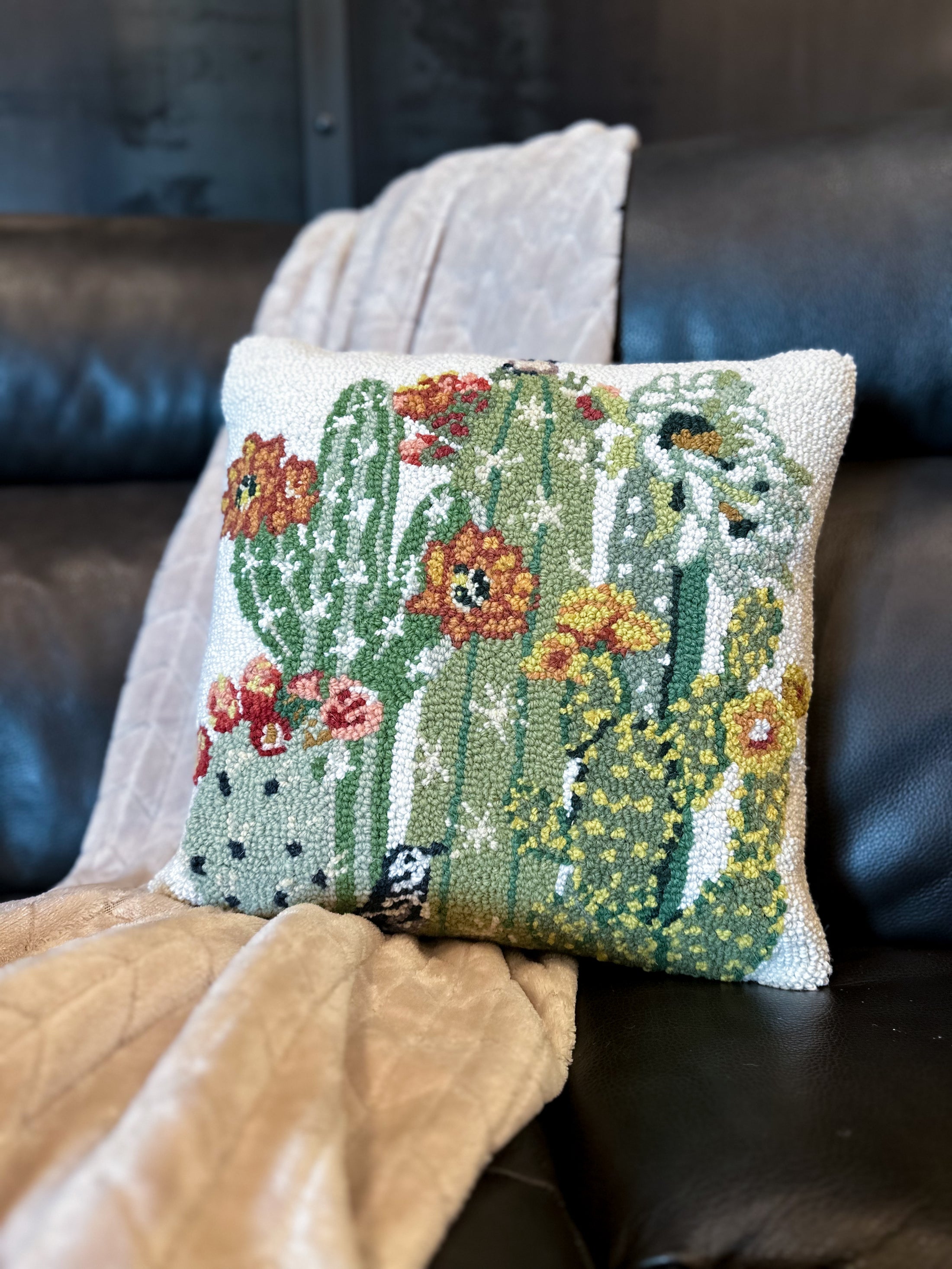 Cactus Floral Hook Pillow