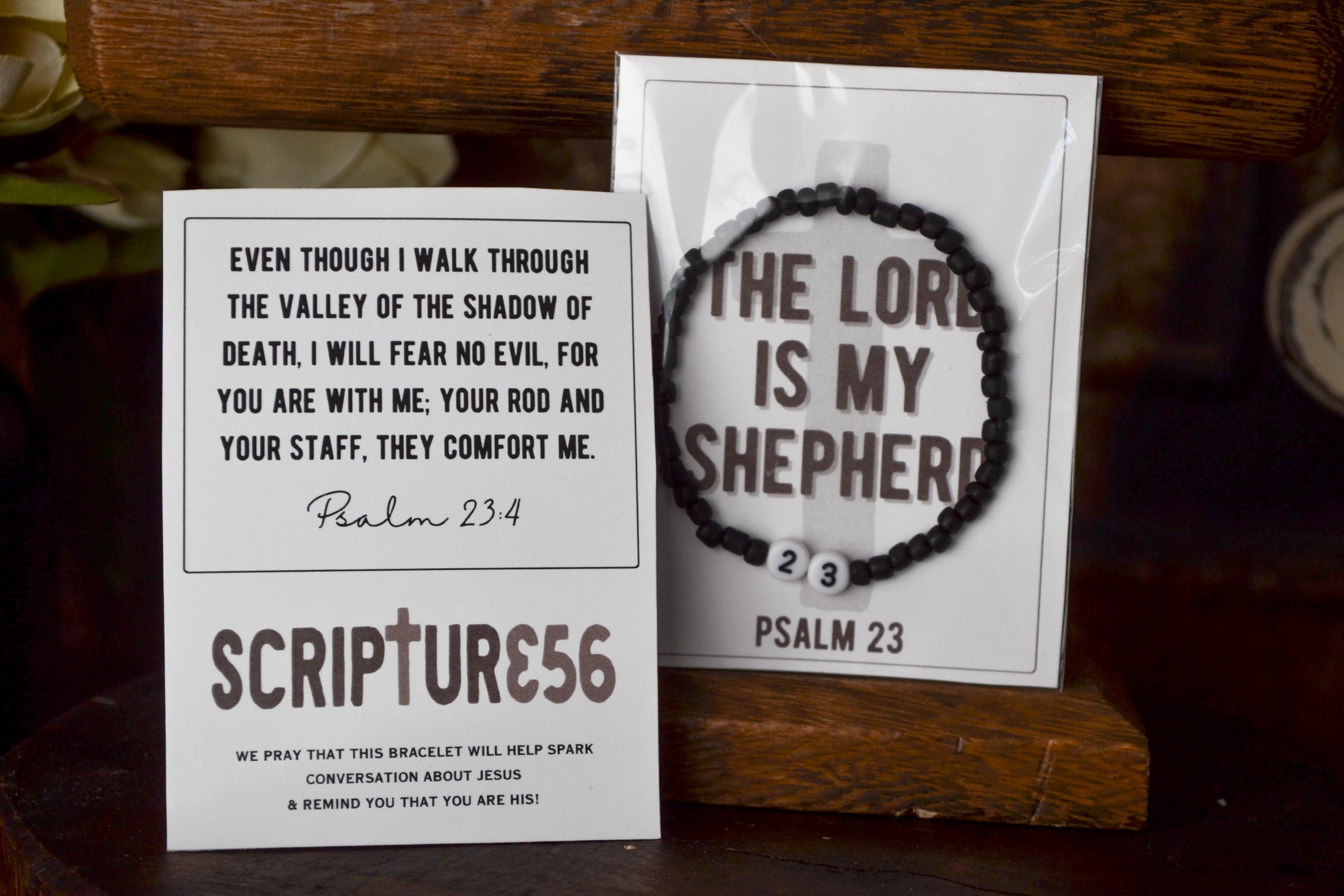 23 - The Lord is my Shephed Stretchy Bracelet SCRIPTUR356