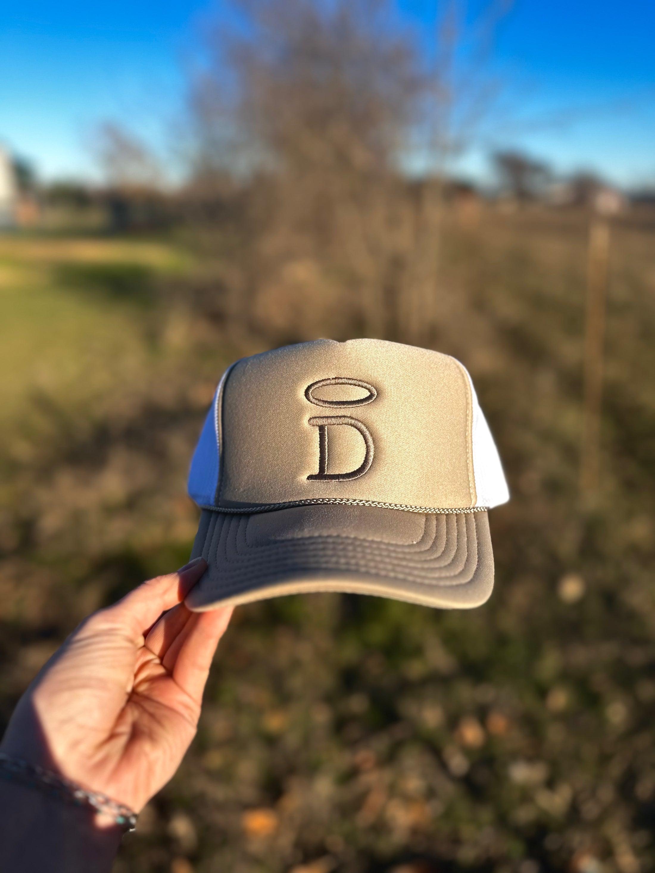 Halo D Brand Foam Trucker Hat - Khaki