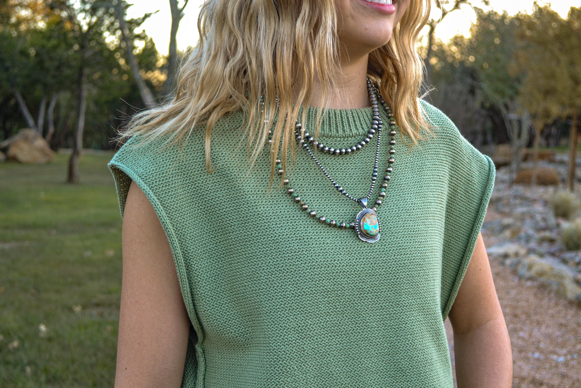 Evelyn Top in Sage