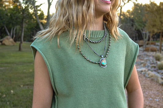 Evelyn Top in Sage