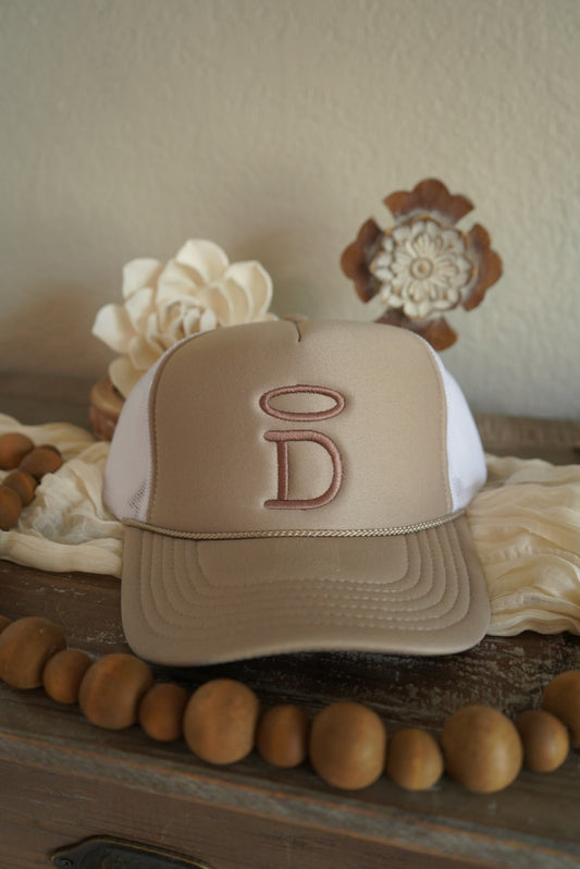 Halo D Brand Foam Trucker Hat - Khaki