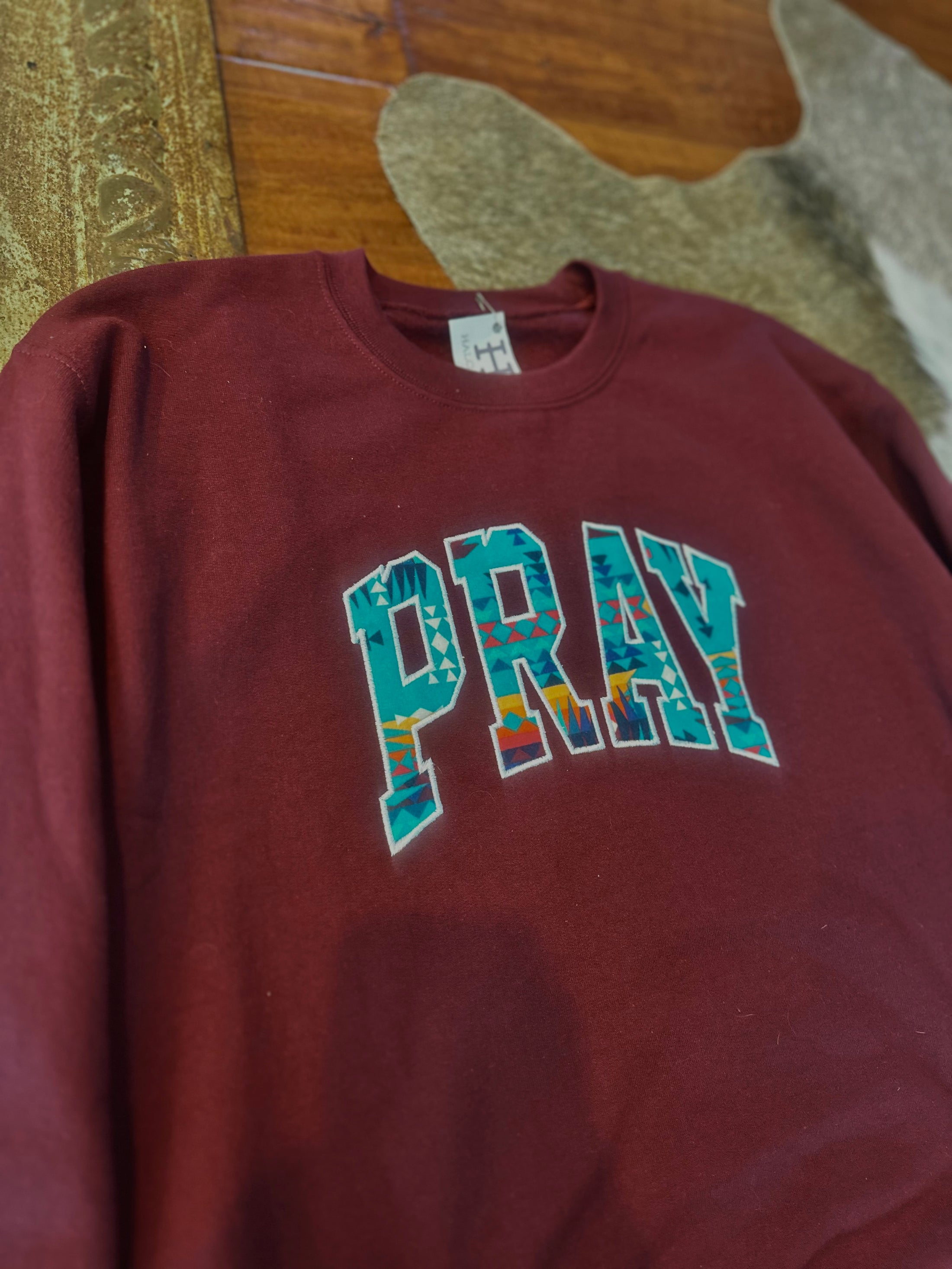 Pray Embroidered Sweatshirt