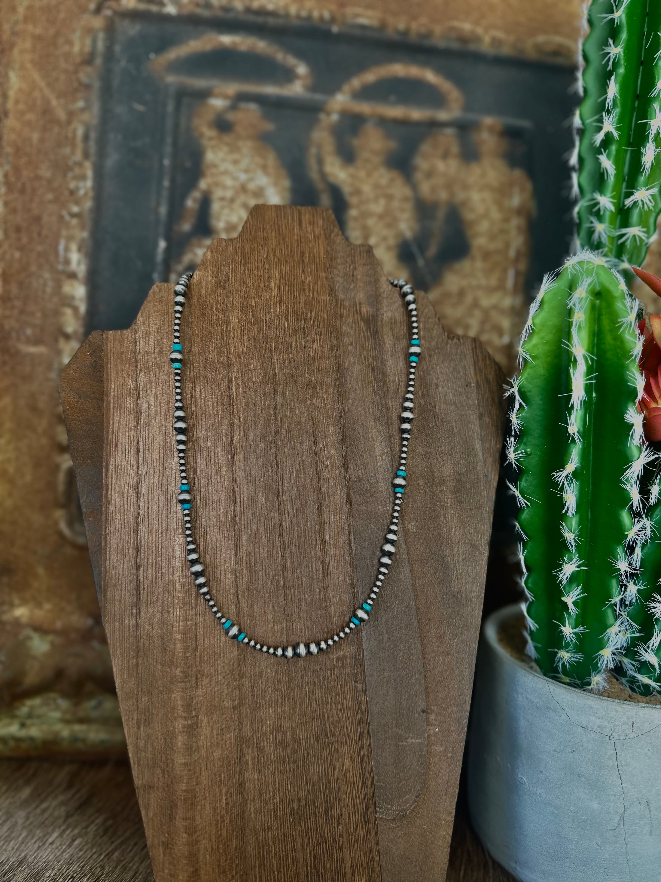 Ames Navajo and Turquoise Necklace