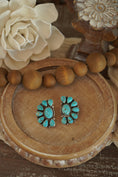 Load image into Gallery viewer, Half Cluster Turquoise Earrings
