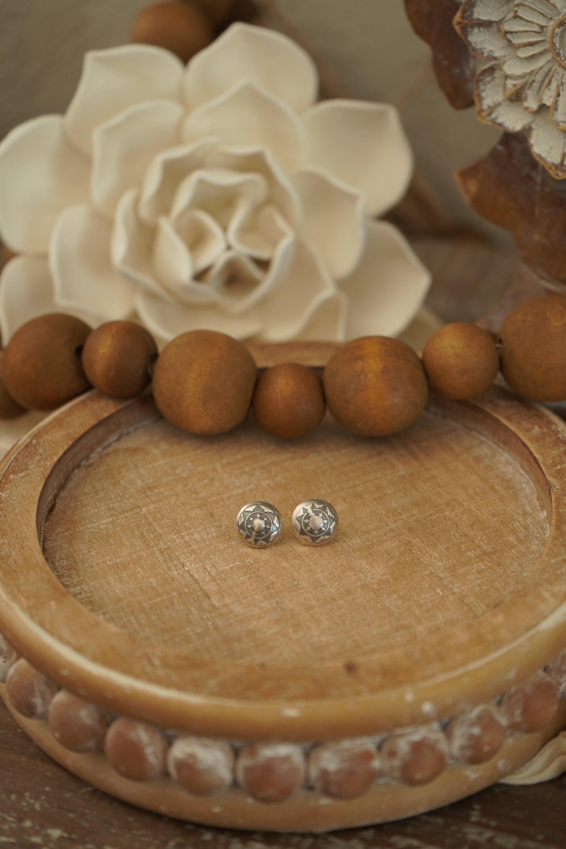 Southwestern Stamped Concho Studs