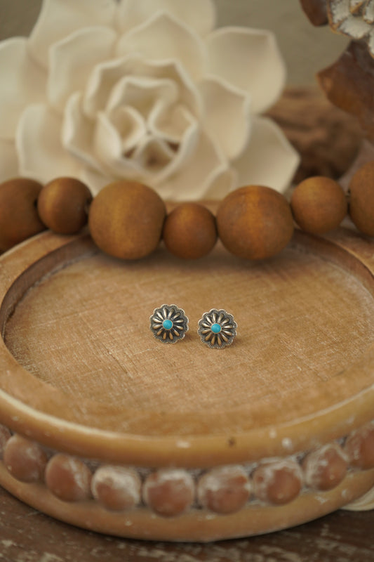 Concho Studs with Turquoise