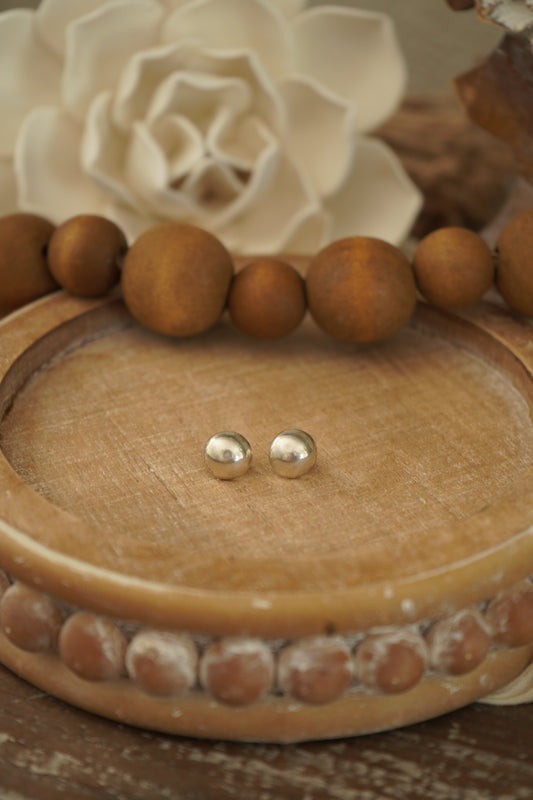 Sterling Silver Round Concho Studs