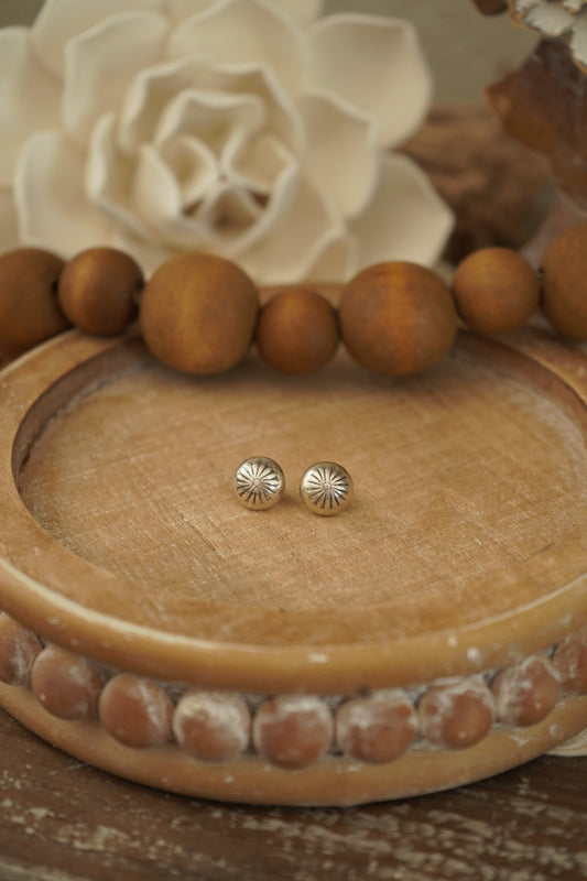 Stamped Concho Round Studs